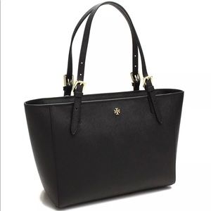 New Tory Burch York Buckle Tote Saffiano Leather